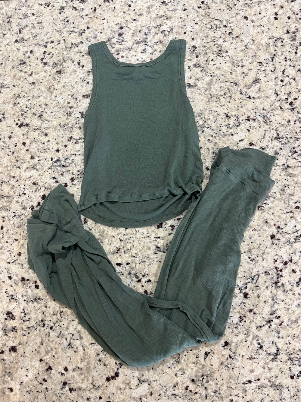 Victoria's Secret Olive Green Tank Top & Pants Lounge Set